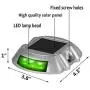 Happybuy Solar Driveway Lights with Switch - Dock Lights LED Bright Green - Solar Deck Lights with Screw Outdoor Waterproof Flat for Lake, Boat, Marine, Warning