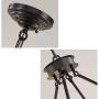 NOXARTE Round Crystal Chandelier Hanging Pendant Ceiling Light Black Fixture for Dining Room Bedroom