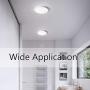 LED Ceiling Light, White Flush Mount Fixture 12 Inch 24W Daylight White Flat Modern Ceiling Lighting, 3200LM 240W Equivalent Ceiling Lamp for Bedroom, Bathroom, Kitchen, Hallway, .etc.