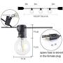 23Ft G40 Outdoor Patio String Lights , Led Dimmable Globe String Lights for Outdoor Indoor , Outdoor Porch Lights String for Bistro Garden Backyard Christmas - Led Outdoor String Light