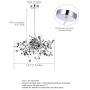 Garwarm Modern Chandelier LED Stainless Steel Kitchen Island Lamp Firework Hanging Ceiling Light Fixture for Dining Room Living Room Restaurant, 3 Lights Pendant Lighting Porch Light