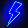 Orgrimmar Neon Light Lightning Bolt Blue LED Neon Signs Decorative Wall Light Battery and USB Powered Night Light for Bedroom, Bar, Wedding, Christmas Decoration (Blue)