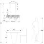 Maxax Crystal Chandeliers 4 Lights Rectangular Island Dining Room Lighting Fixtures Hanging Chandelier Pendant Light for Living Room, Kitchen Island, Bar, Dinning Room, Black Finish