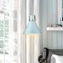 Zeyu Industrial Pendant Light, 1-Light Modern Hanging Lighting for Kitchen Dining Room, Blue and Brushed Nickel Finish， ZY26-M1L SF