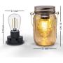 Mason Jar Lights Hanging, Cordless Lanterns for Patio, Battery Operated Tabletop Lamp with LED Bulb, Outdoor Indoor Decor for Garden Camping Picnic Party Fireplace Hallway Stairs (2 Amber-No Timer)