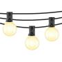 Mr Beams 5W G40 Globe Bulb Incandescent Weatherproof Indoor/Outdoor String Lights, 50 feet, Black