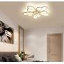 LITFAD 5 Heads Heart Shape Semi Flush Light LED Ceiling Light Fixture Chandelier 110-120V 65W Modern Acrylic Ceiling Lamp with White Metal Canopy for Living Room Bedroom Restaurant - Warm Light LITFAD 5 Heads Heart Shape Semi Flush Light LED Ceiling Light Fixture Chandelier 110-120V 65W Modern Acrylic Ceiling Lamp with White Metal Canopy for Living Room Bedroom Restaurant - Warm Light