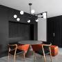 HAHZT Black Sputnik Chandelier 8 Lights Industrial Pendant Lighting Modern Sputnik Chandelier for Dining Room Kitchen Living Room Bedroom(Not Including Bulb)