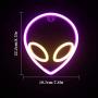 Wanxing Alien Neon Signs LED Neon Wall Sign Pink Yellow Neon Lights for Bedroom Kids Room Hotel Shop Restaurant Game Office Wall Art Decoration Sign Party Supply Gift (Pink+Yellow)