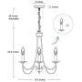 Gold Dining Room Chandelier, 5 Lights Modern Gold Light Fixtures for Living Room, Bedroom, Kitchen, Foyer, W18.5'' x H23.5''