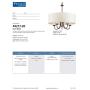 Progress Lighting P4217-20 5-Lt. Chain Hung Fixture Off-White Linen Fabric Shade,Antique Bronze