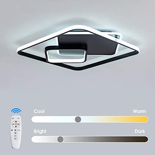 Remote Control Dimmable Ceiling Lighting, Flush Mount 70W LED Dimmable Color Changeable Ceiling Lighting Fixture for Living Room, Bedroom, Dining Room