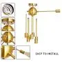 PUMING Sputnik Chandeliers 8 Lights Modern Pendant Lighting for Living Room Bedroom Kitchen Bathroom Foyer Entryway, Gold