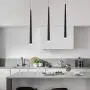 WELAKI LED Indoor Mini Pendant Light, Modern 15W 3-Light Mini Chandelier, Not-dimmable LED Kitchen Lighting, 6000K Kitchen Island Dining Room Hallway Interior (Black)