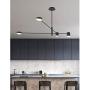 TopJiä Industrial Sputnik Chandelier,Modern Vintage Iron Metal Pendant Lighting Acrylic Light Shade Bedroom Living Room Dining Room Office Ceiling Decorative Light Fixture Black 4light-Warm Light