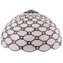 Tiffany Hanging Lamp W16H40 Inch Pendant Light Amber Stained Glass Crystal Pear Bead Shade Chandelier Ceiling Fixture S005 WERFACTORY Deco Dining LivingRoom Bedroom Study Office Cafe Bar Hallway Loft