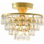 Tayanuc Modern Gold Chandelier Lighting Flush Mount Ceiling Light Fixture for Bedroom Livingroom Dining Room