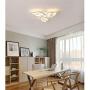 Modern Ceiling Lamps Bedroom LED Flush Mount Ceiling Light Dimmable with Remote Control Kitchen Island Decor Light Fixture Chandelier Flower Design for Living Room Dining Room Bathroom Hanging Lamp