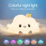 Cute Cloud Night Light for Kids Toddle,USB Rechargeable Color Changing Lamp with Timer Remote Control,Kawaii Room Stuff Items,Silicone Nursery Led Nightlight,Baby Teen Girls Birthday Graduation Gifts