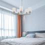 VINLUZ 5-Light Modern Chandeliers Dining Room Lighting Fixtures Brushed Nickel Finished with Clear Glass Shade Contemporary Hanging Pendant Light for Living Room Kitchen Island Bedrooms
