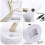 KHTO DIY Led Desk Tree Lamp, Desk Table Decor 108 LED Head Lights for Home,Bedroom, Indoor,Wedding Party, Decoration Touch Switch Battery Powered or USB Adapter