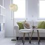 Modern Floor Lamp with White Feather Shade by Light Accents - Standing Lamp for Living Room Modern Floor Lamp with White Feather Shade by Light Accents - Standing Lamp for Living Room