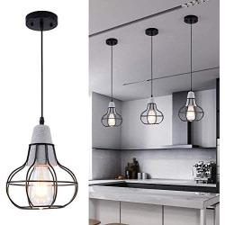 LBTSMUK Swag Lights Plug-in Pendant Light with 16 FT Plug-in Cord and On/Off Dimmer Switch, White Crystal Hanging Lamps, Rustic Hanging Pendant Lighting for Kitchen Island Living Room Bedroom Bar