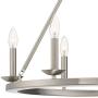 Myland Brushed Nickel Wagon Wheel Chandelier 27'' Wide Modern 6-Light Fixture for Dining Room House Foyer Kitchen Island Entryway Bedroom - Franklin Iron Works