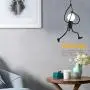 Mobestech Led Pendant Light Creative Cartoon Wrought Iron Ceiling Light Decorative Hanging Lamp for Dining Room Home Bedroom Living Room Cafe Bar