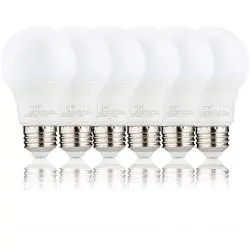 (Pack of 6) KOR 9W LED A19 Light Bulb – (60W Equivalent), UL Listed, 4000K (Cool White) 800 Lumens, Non-Dimmable, LED 9-Watt Standard Replacement Bulbs, with E26 Base, 15000 Hours, Long Life