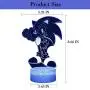 3D Sonic Toys Night Light,Hedgehog Night Light Anime Table Lamp with Remote Control Kids Bedroom Decoration,Creative Lighting for Kids and Sonic The Hedgehog Fans Christmas and Birthday Gifts