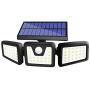 Wireless LED Solar Motion Sensor Lights Outdoor,3 Head Motion Sensor Lights,Lights Outdoor Spotlights 360°，IP65 Waterproof, Illumination for Yard Patio Garage Entryway Front Door (1 Pack) (Blue)