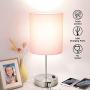 Touch Control Table Lamp, 3 Way Dimmable Modern USB Desk Lamp with 2 Fast Charging Ports and AC Outlet, Bedside Nightstand Lamp for Bedroom, Living Room, Office, ST64 6W 4000K LED Bulb Included Touch Control Table Lamp, 3 Way Dimmable Modern USB Desk Lamp with 2 Fast Charging Ports and AC Outlet, Bedside Nightstand Lamp for Bedroom, Living Room, Office, ST64 6W 4000K LED Bulb Included