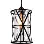 HMVPL Pendant Lighting Fixtures, Black Farmhouse Hanging Chandelier Lights with Glass Shade, Mini Industrial Ceiling Lamp for Kitchen Island Dining Room Over Sink Hallway Bedroom