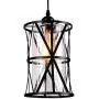 HMVPL Pendant Lighting Fixtures, Black Farmhouse Hanging Chandelier Lights with Glass Shade, Mini Industrial Ceiling Lamp for Kitchen Island Dining Room Over Sink Hallway Bedroom