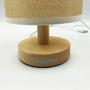 Naigrass Bedside Table Lamp Included LED Bulbs , Modern Simple Desk Lamp with Wooden Base and Fabric Shade, Minimalist Nightstand Lamp for Bedroom Living Room Office g2