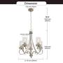 Lucidce Contemporary 5 Light Chandeliers Modern Metal Light Fixtures Ceiling Brushed Nickel Clear Glass Shades Pendant Lighting Industrial Kitchen Island Light Hanging Pendant lamp for Living Room
