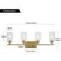 MELUCEE Brass Vanity Lights Wall Sconce 4-Light, Bathroom Light Fixtures with Clear Glass Shade Wall Lights Bedroom Porch Light Fixtures Wall Mount
