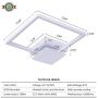 Helych Modern Ceiling Light LED Square Ceiling Lights Flush Mount Ceiling Lamp 27W Warm White 3000K Ceiling Lighting for Kitchen Bedroom Hallway Entry Dining Room White