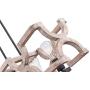 Farmhouse Chandelier, Wooden Iron Kicthen Island Light, 5-Light Wood Pendant Light for Dining Room, Foyer, Restaurant - Burlywood