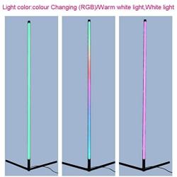 55.9in Corner Floor Light Night Standing LED Floor Lamp Bedroom LED Living Room Dimmable Decor with Remote Controller