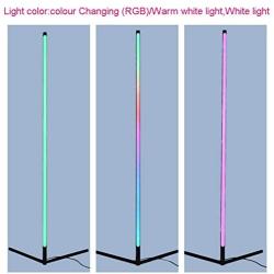 55.9in Corner Floor Light Night Standing LED Floor Lamp Bedroom LED Living Room Dimmable Decor with Remote Controller