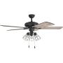 Prominence Home 50581-01 Lincoln Woods Farmhouse Ceiling Fan, 52'', Barnwood/Tumbleweed, Aged Bronze