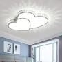 Gdrasuya10 110V Crystal Modern Heart-Shaped Design Ceiling Lamp, Crystal Flush Mount Ceiling Light for Living Room Bedroom, Cool White