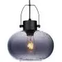 SYDTOP Modern Smoked Glass Pendant Light, 10 Inches Seeded Glass Globe Pendant Lighting, Matte Black Kitchen Hanging Light Fixture for Kithchen Island, Sink, Counter, Dining Room, Bar, Farmhouse