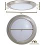 Hamilton Hills New Round Flush Mount Thin Ceiling Light LED Disc Shaped Thinnest Round Dimmable Lighting Fixture Direct Wire Lights No Drywall Work Required 3000K Bright White 12'' Brushed Nickel