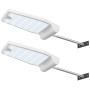 InnoGear Solar Gutter Lights Wall Sconces with Mounting Pole Outdoor Motion Sensor Detector Light Security Lighting for Barn Porch Garage, Pack of 2