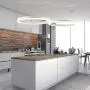 JONATHAN Y JYL7200A Baxter 23.5'' Integrated LED Metal Hoop Pendant Modern,Contemporay,Transitional Dimmable, Adjustable, for Dining, Living Room, Kitchen, Commercial Office, Matte White
