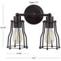 JONATHAN Y JYL7420A Florence 12.5'' 2-Light Metal Vanity Light Industrial,Contemporary,Transitional 2200K Edison 25W Bulbs, Reversible, for Bedroom Livingroom Bathroom Hallway, OilRubbedBronze