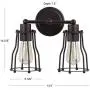 JONATHAN Y JYL7420A Florence 12.5'' 2-Light Metal Vanity Light Industrial,Contemporary,Transitional 2200K Edison 25W Bulbs, Reversible, for Bedroom Livingroom Bathroom Hallway, OilRubbedBronze